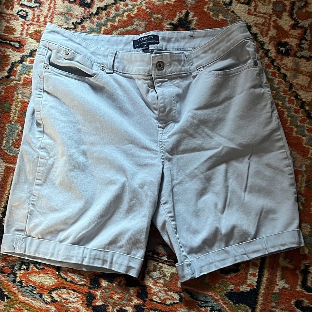 Talbots Simply Flattering Sky Blue Denim shorts